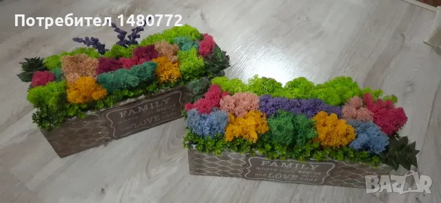Цветна градинка със скандинавски мъх, снимка 14 - Декорация за дома - 47933132
