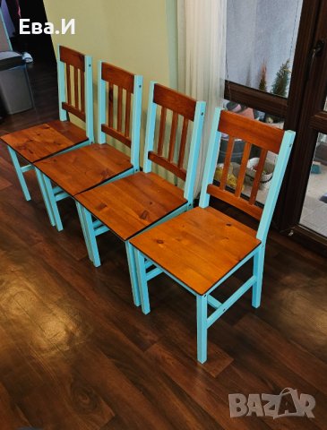 4бр дървени трапезни стола, снимка 5 - Столове - 43336631