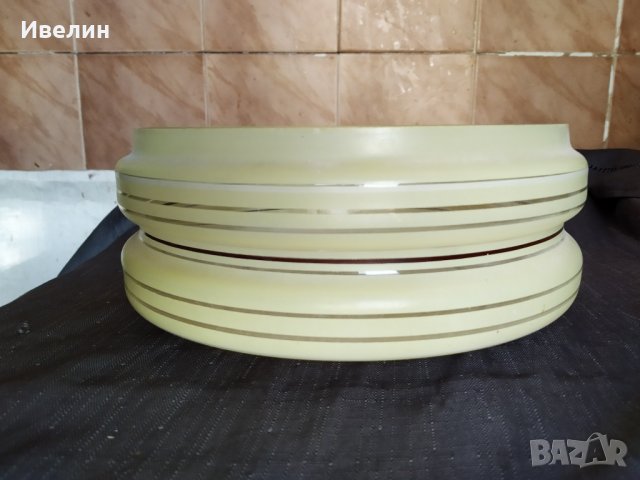 две стари стъкла за нощна лампа,полилей арт деко, снимка 4 - Настолни лампи - 26350388