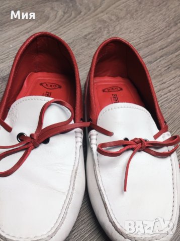 Оригинални италиански мъжки обувки Ferrari Tod's и обувки WOZ, снимка 6 - Мокасини - 35611162