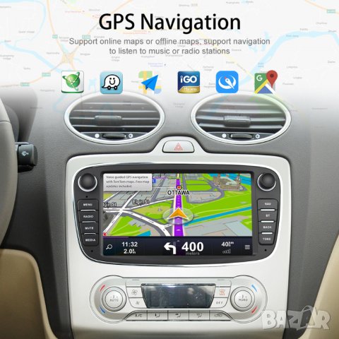 Мултимедия с Андроид за Ford Focus, S-Max, Mondeo 9, Galaxy, C-Max, Kuga, Двоен дин, с Android, Ford, снимка 2 - Аксесоари и консумативи - 33241602