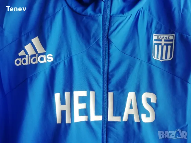 Hellas Greece Adidas Primeblue Adizero оригинално ново яке горнище ветровка Адидас Гърция дамско М, снимка 3 - Якета - 47384597