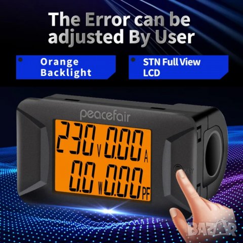 Волтметър за променлив ток Peacefair PZEM-028 / AC 40-400V 0-100A, снимка 3 - Друга електроника - 40123167