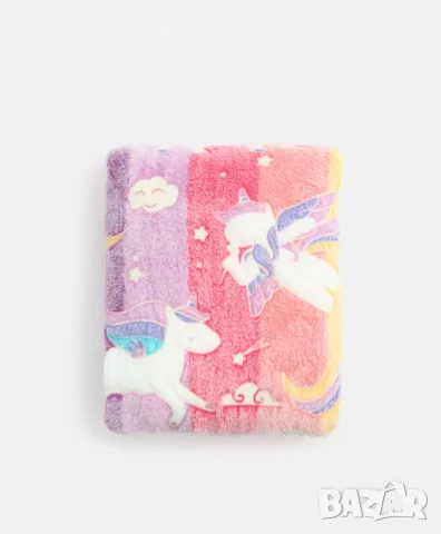 Детско светещо одеяло с еднорози , снимка 2 - Олекотени завивки и одеяла - 48268655
