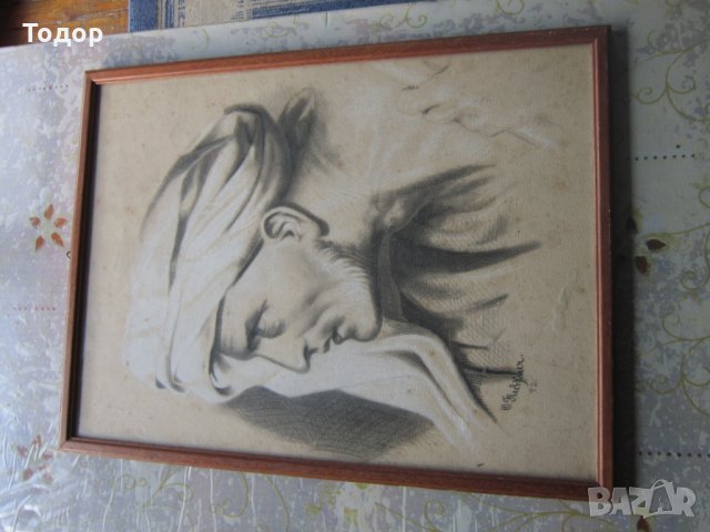 Стара картина подписна шейх бедуин, снимка 7 - Картини - 26699514