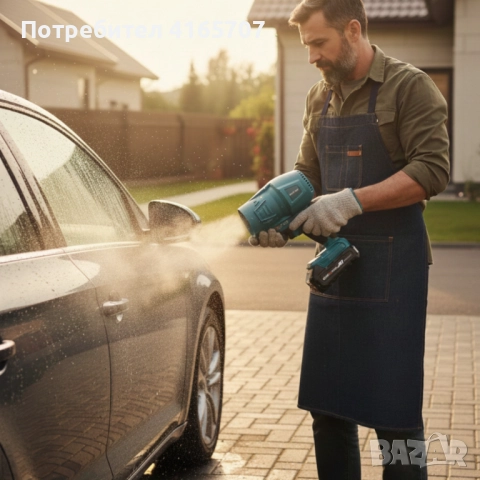 Акумулаторна турбо духалка 36V – Мощен въздушен пистолет с 2 батерии 8Ah и куфар, снимка 3 - Други инструменти - 52753426