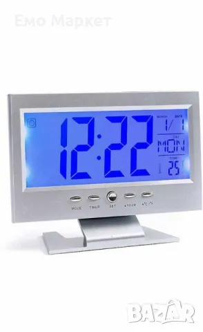 Електронен цифров часовник с акустичен алармен сензор, LED дисплей DS-8082, снимка 5 - Друга електроника - 49392475