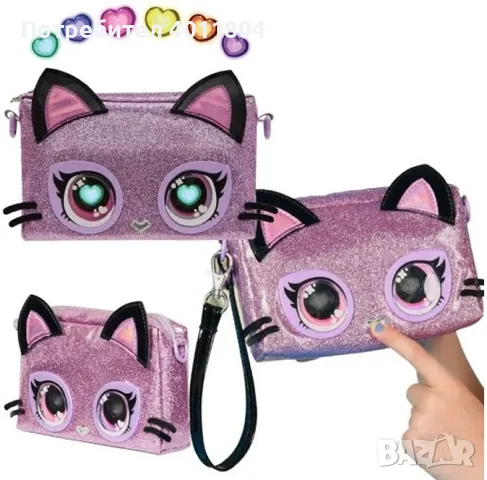 НОВА Purse Pets, Rainbow Lights, Purdy Purrfect - Интерактивна чанта, снимка 2 - Други - 47990070