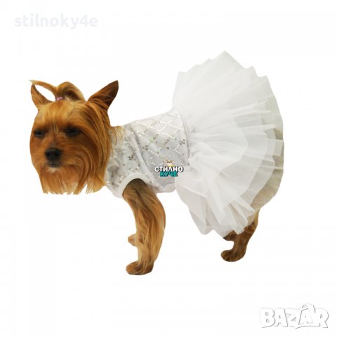 Булчинска рокля за куче Булчински рокли за кучета Сватбена рокля за куче Сватбени кучешки рокли, снимка 3 - За кучета - 20930762