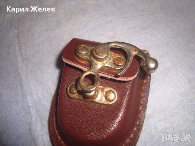СТАРО ВИНТИДЖ КАЛЪФЧЕ от ЕКО КОЖА за ЗАПАЛКА или ДЖОБЕН ЧАСОВНИК за ПРИКРЕПВАНЕ на КОЛАН 32242, снимка 4 - Други ценни предмети - 38258872