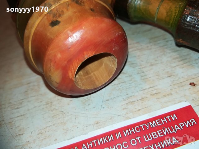 КРАСИВА ДЪРВЕНА ЛУЛА 30х13х6см 2004211050, снимка 3 - Колекции - 32615167