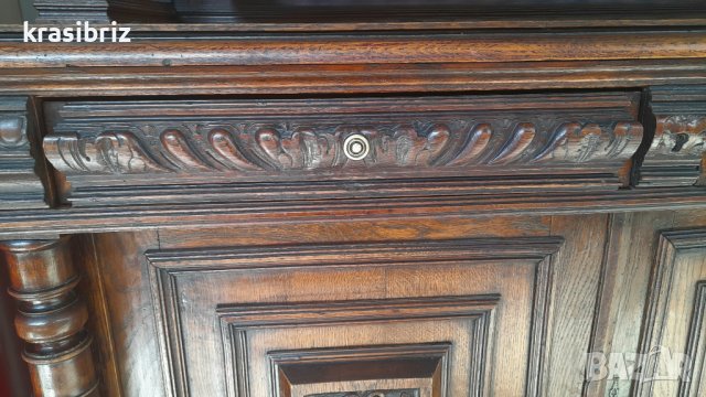 Ловен Шкаф с Дърворезба внос от Германия , снимка 10 - Скринове - 37172093