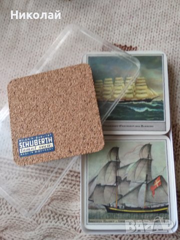 Подложки за чаши коркови в кутия, снимка 2 - Колекции - 40650635