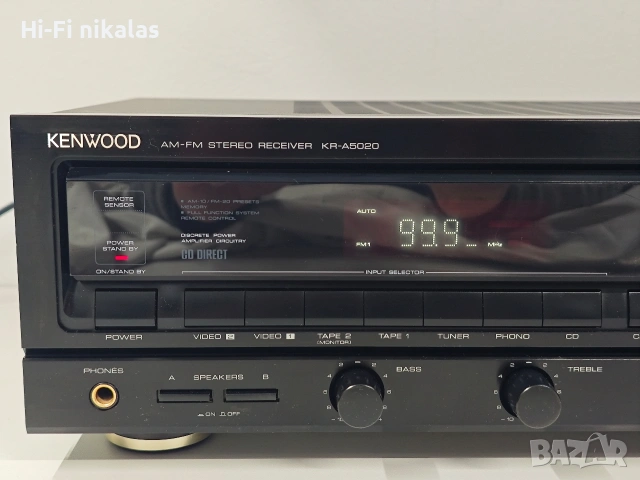 стерео ресийвър усилвател KENWOOD KR-A5020, снимка 2 - Ресийвъри, усилватели, смесителни пултове - 53518080