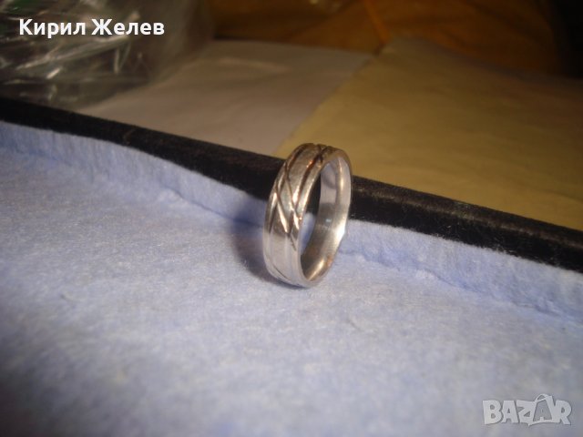 ПРЕКРАСЕН СРЕБЪРЕН ФЕШЪН АРТ ПРЪСТЕН СРЕБРО 925 с БЯЛА ПОЗЛАТА РЪЧНО ОРНАМЕНТИРАН Тип ХАЛКА 27163, снимка 12 - Пръстени - 36829429