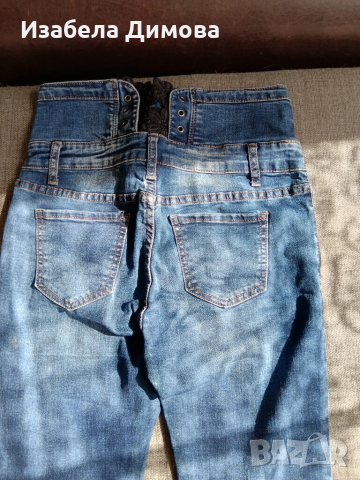 Дънки с бродерия, снимка 3 - Дънки - 51796189