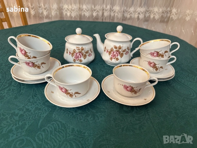 Руски сервиз за чай, СССР, снимка 10 - Сервизи - 52974366
