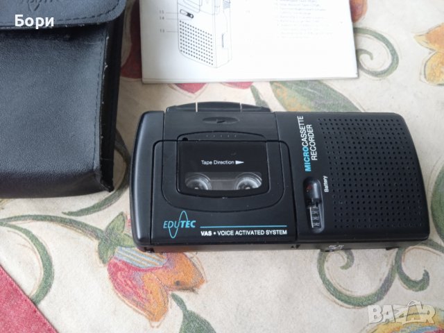 EDUTEC Micro Cassette Recorder/VOICE ACTIVATED SYSTEM.
