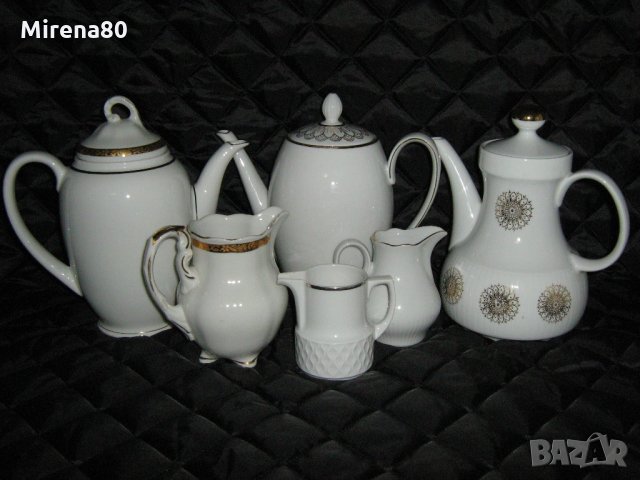  Чайници баварски порцелан - бяло и злато !