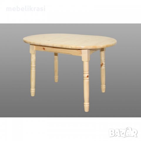 Маса кухненска ”Елипса”80/120 см.-Масив!, снимка 3 - Маси - 27202279