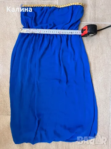ЧИСТО НОВА Лятна рокля-балон в турско синьо, снимка 6 - Рокли - 47300002
