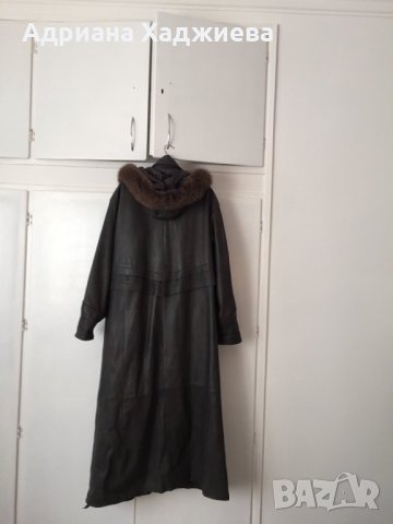 Продавам дълго дамско кожено палто - L, снимка 2 - Якета - 43154852