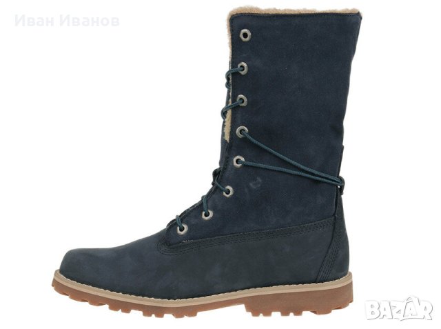 боти/ботуши  Timberland 6 In Shearling 1690A - Сини  номер 38, снимка 3 - Дамски боти - 43911329