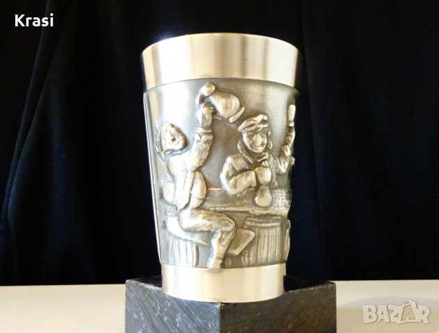 Калаена чаша,халба от калай 300 мл.,Кръчма,покер. , снимка 2 - Антикварни и старинни предмети - 27726746