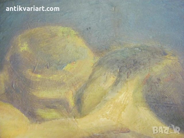 50-те Оригинална Картина масло върху фазер, снимка 7 - Картини - 26511864