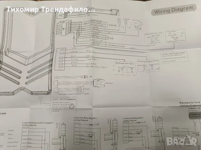Two way car alarm LQ090C ,пейджерна аларма с дистанционно палене.С usb зареждане на пейджера, снимка 8 - Аксесоари и консумативи - 49097631