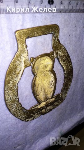 БУХАЛ СОВА с ЛАВРОВ ВЕНЕЦ Старо БРОНЗОВО ДЕКОРАТИВНО АРТ ПАНО за СТЕНА АНГЛИЯ 33988, снимка 3 - Пана - 38928037