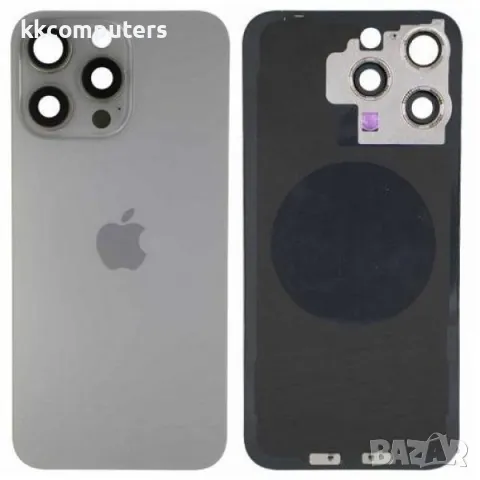 Капак батерия / Задно стъкло Оборудван за iPhone 15 Pro 6.1 / Графит / Баркод : 483830