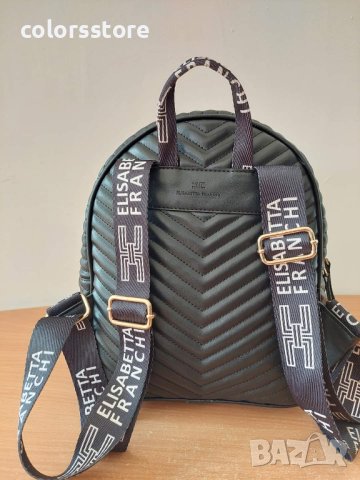 Стилна Черна раница/реплика  Elisabetta Franchi SG-G45, снимка 4 - Раници - 40700157