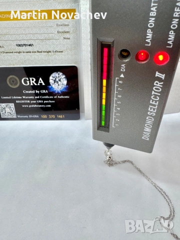 Сребърно колие с мойсанит (Диамант) 0.5 карата, снимка 14 - Колиета, медальони, синджири - 53012330