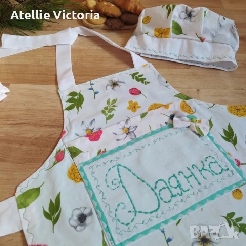 Комплект престилка и шапка, снимка 8 - Други - 51940773