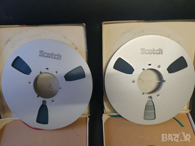 Лот от 2бр - 26,5см 10,5" алуминиева магнетофонна ролка Scotch С лента и кутия. В много добро състоя, снимка 6 - Други музикални жанрове - 39743505