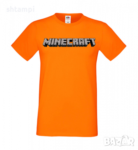 Мъжка тениска майнкрафт Minecraft Logo 2,Minecraft,Игра,Забавление,подарък,Изненада,Рожден Ден., снимка 12 - Тениски - 36496532
