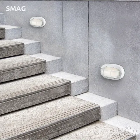 Външна стенна лампа Овална бяла 21x10.5x8.5cm S_1240117, снимка 3 - Соларни лампи - 49910005