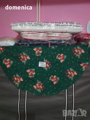  Коледни кръгли покривки за маса, снимка 9 - Покривки за маси - 52474696