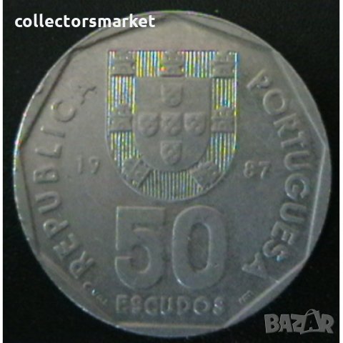 50 ескудо 1987, Португалия, снимка 2 - Нумизматика и бонистика - 32810915