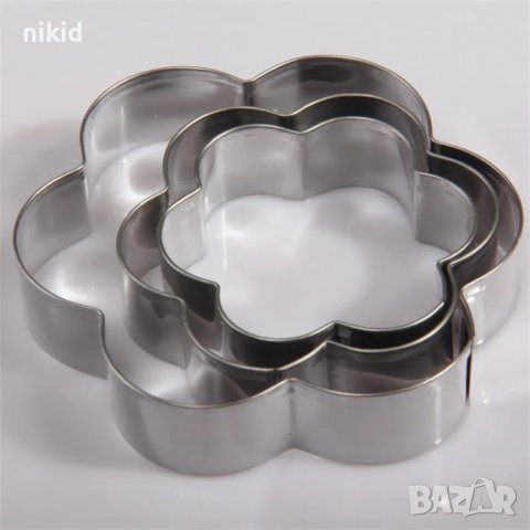 3 размера цвете метални форми резци форма резец цветя фондан тесто бисквитки декор торта