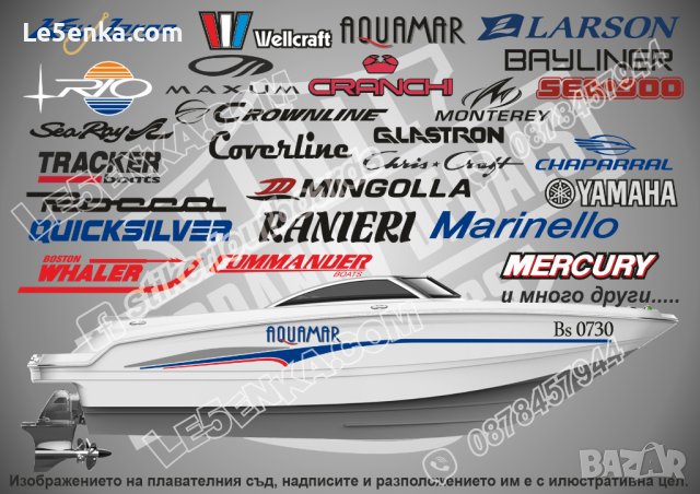 Стикери и надписи за лодки и яхти Rocca Mingolla и други