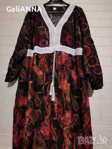 СТРАХОТНА ДЪЛГА РОКЛЯ ЕФЕКТЕН ДЕСЕН 3XL, снимка 4 - Рокли - 43467246