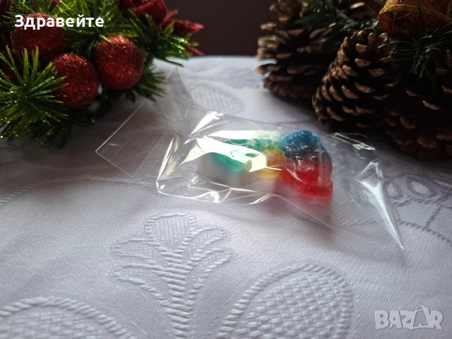 Коледни глицеринови сапунчета за подаръци, снимка 6 - Декорация за дома - 52634405