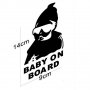 Стикер Бебе в колата / Baby on Board - Черен, снимка 3