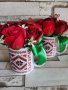 Чаша с рози, народни мотиви, шевици, снимка 3
