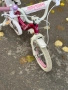 Велосипед за момиче 14" Flower Pink, с помощни колела, снимка 7