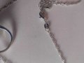 Сребърен комплект със сини перли, снимка 5