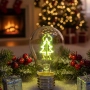 Коледна LED декоративна крушка с фигура – Елха / Love – Топъл празничен акцент за дома и подарък, снимка 4
