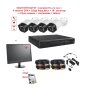 Пълен пакет Видеонаблюдение - 19" монитор + 320gb HDD + Dvr + камери 3мр 720р + кабели
